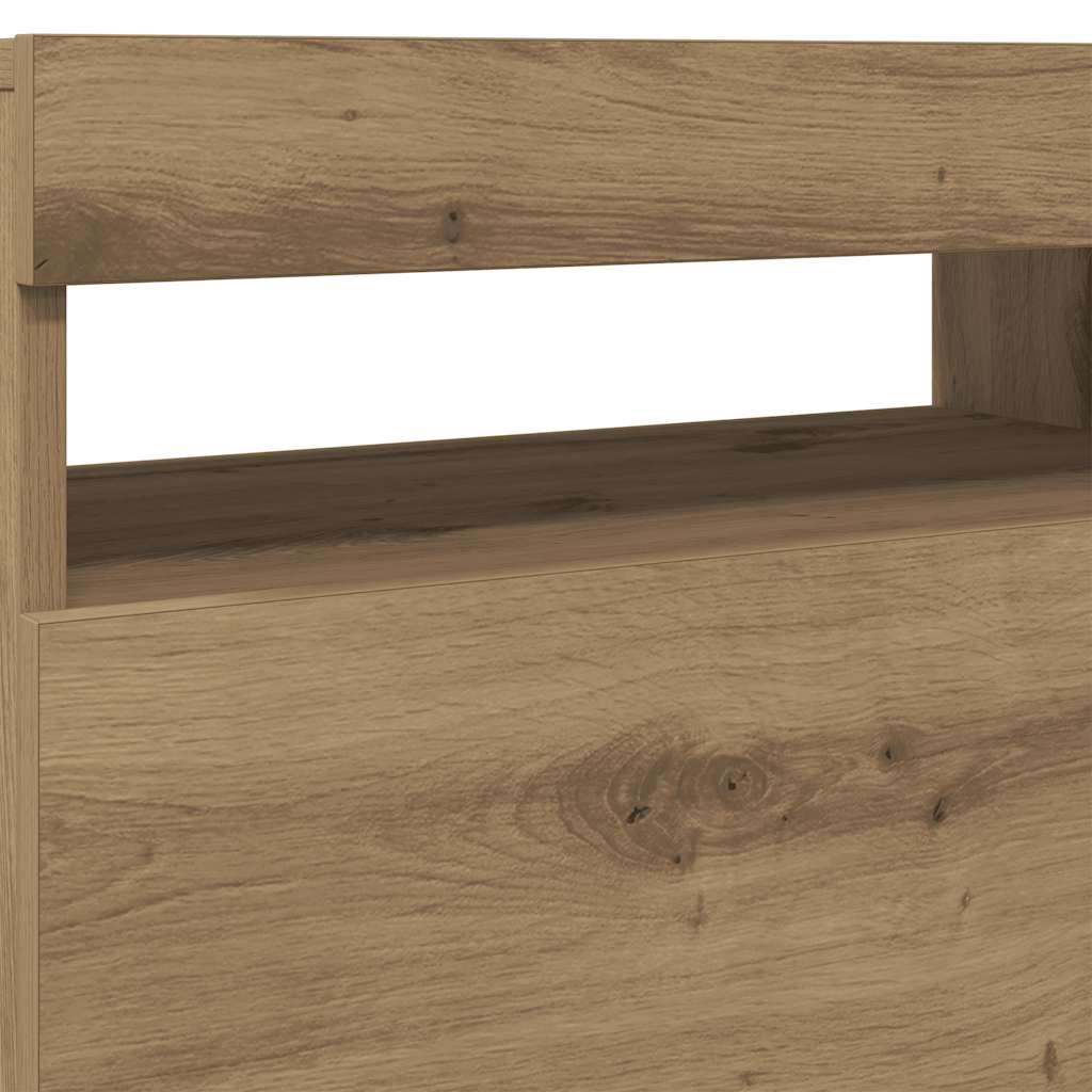 TV ormarić s LED svjetlima Artisan hrast 60x35x40 cm