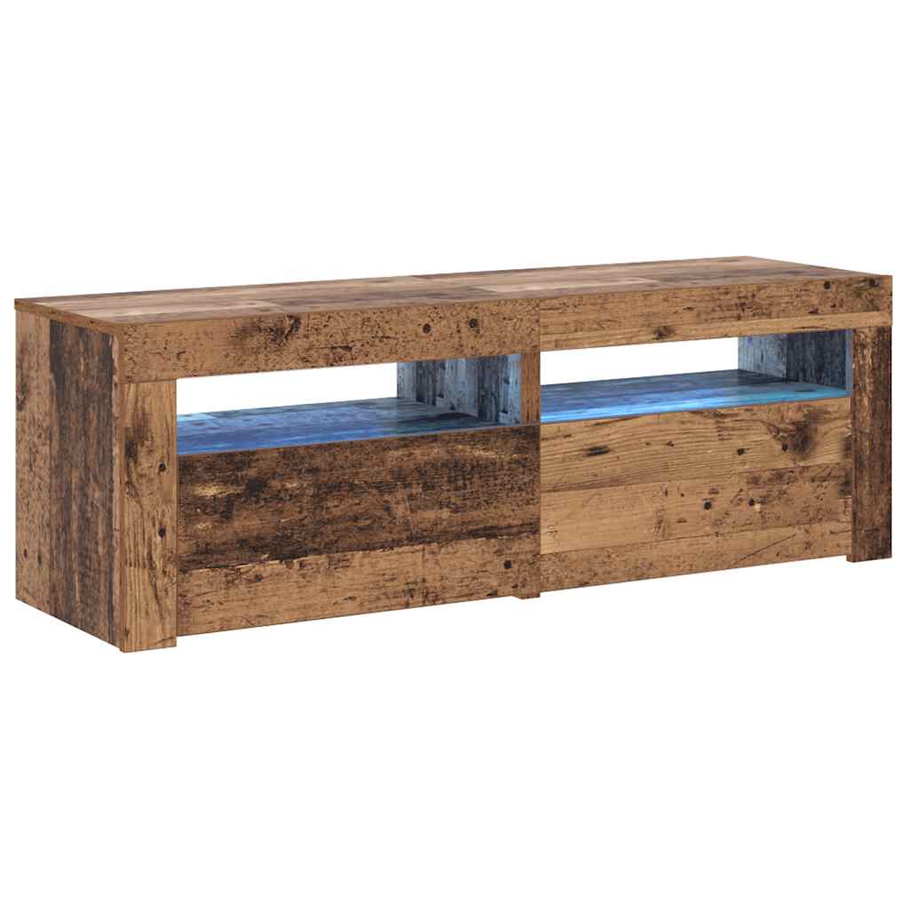 TV ormarić LED boja drva 120x35x40 cm konstruirano drvo