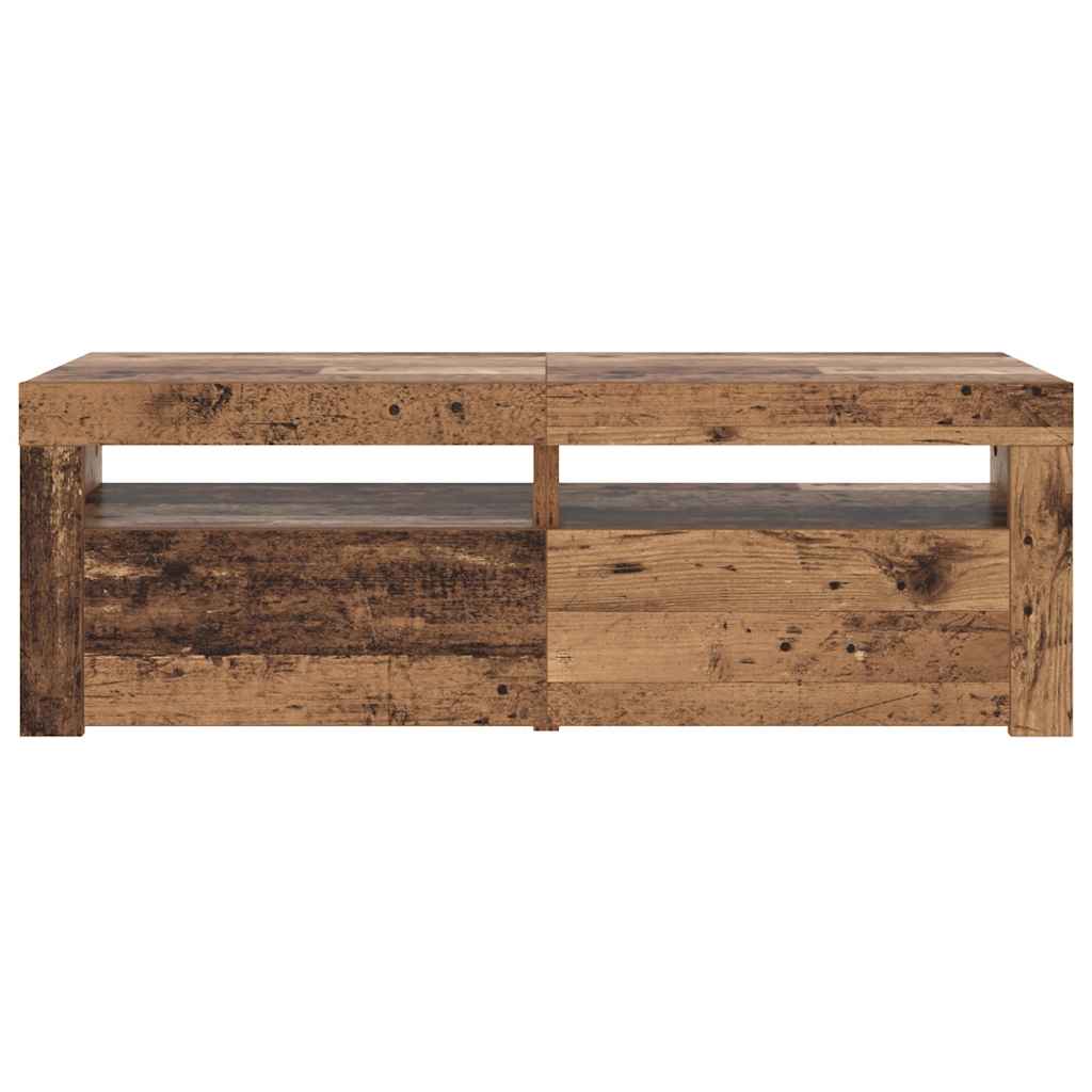 TV ormarić LED boja drva 120x35x40 cm konstruirano drvo