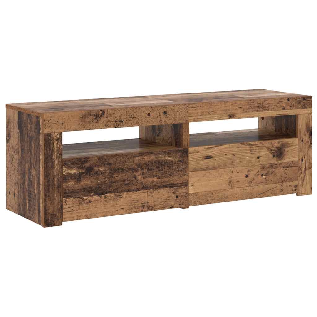 TV ormarić LED boja drva 120x35x40 cm konstruirano drvo