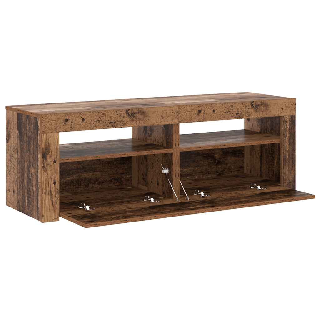 TV ormarić LED boja drva 120x35x40 cm konstruirano drvo