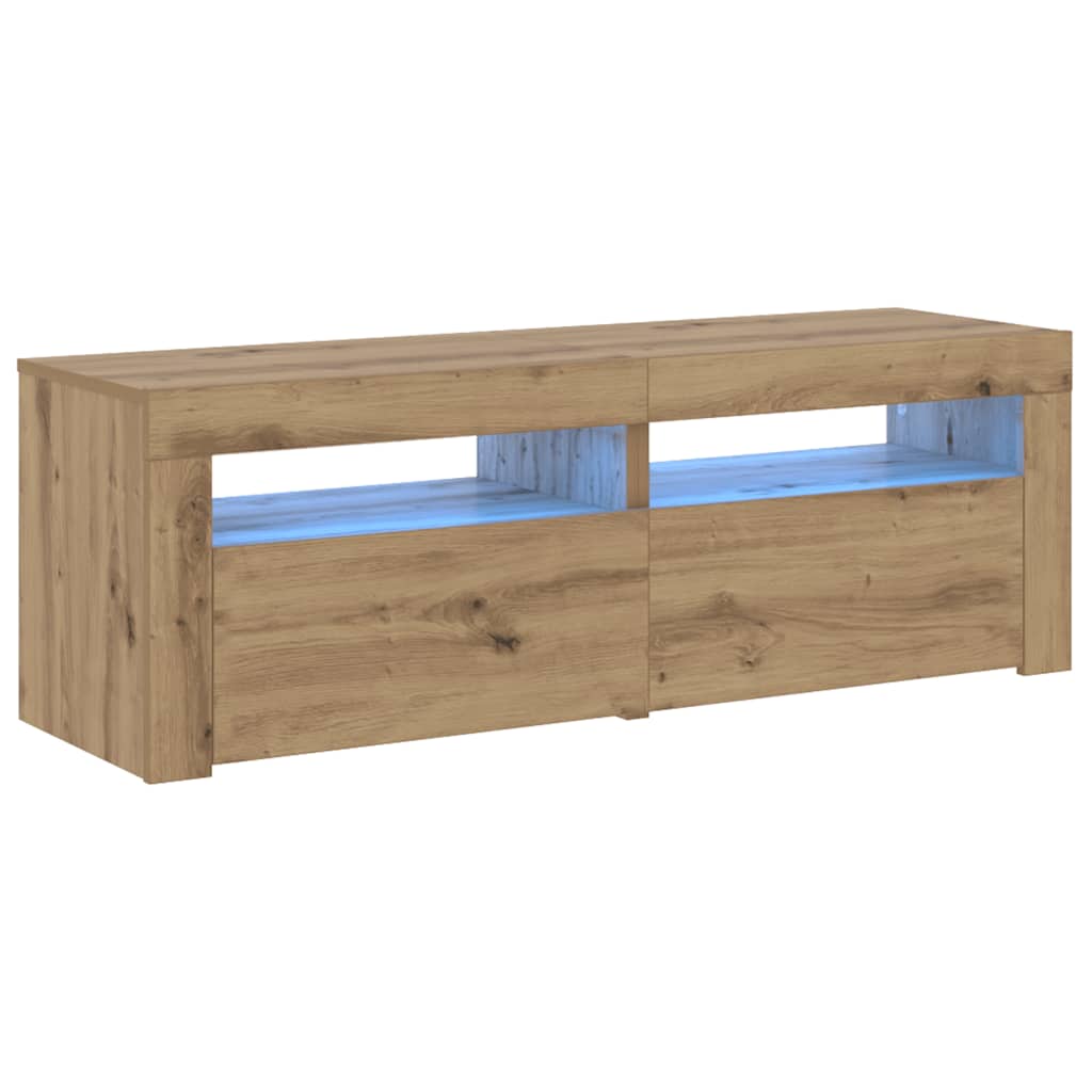TV ormarić LED boja hrasta 120x35x40 cm konstruirano drvo