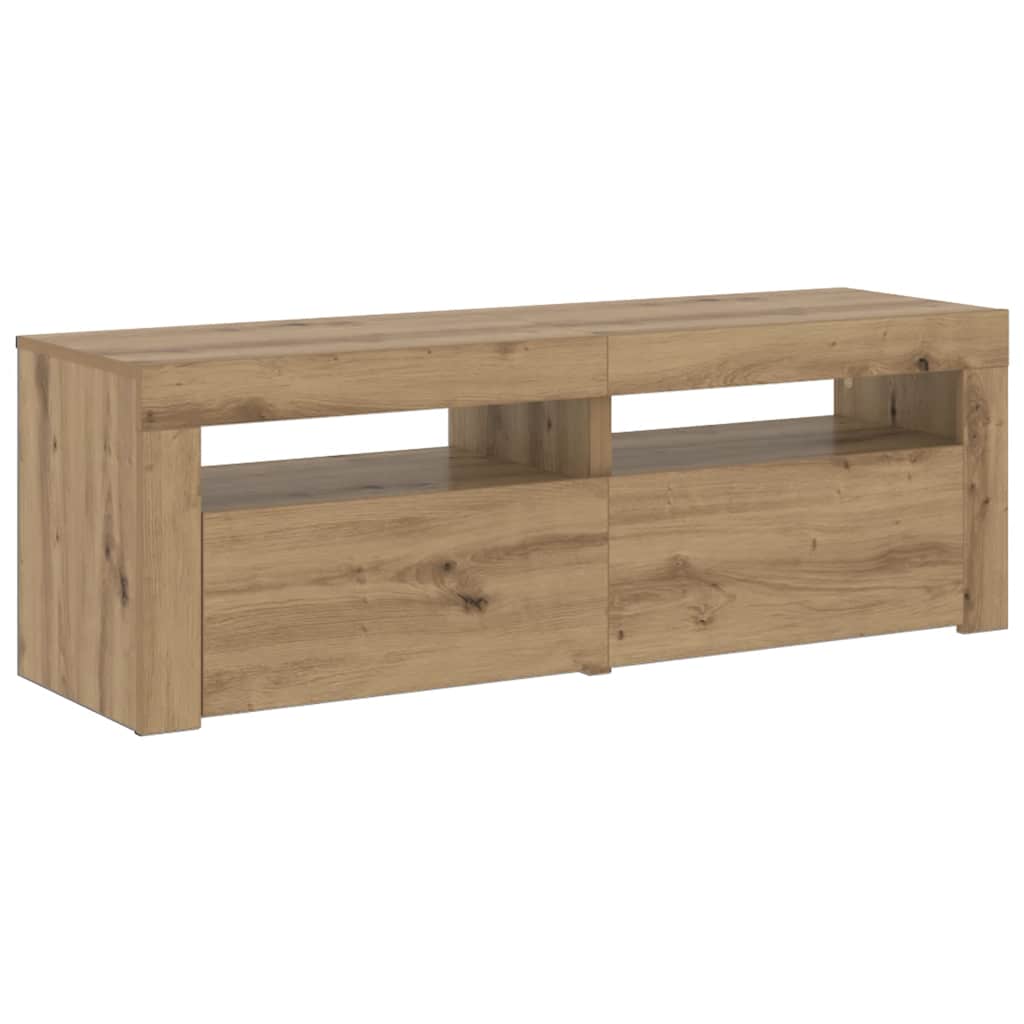 TV ormarić LED boja hrasta 120x35x40 cm konstruirano drvo
