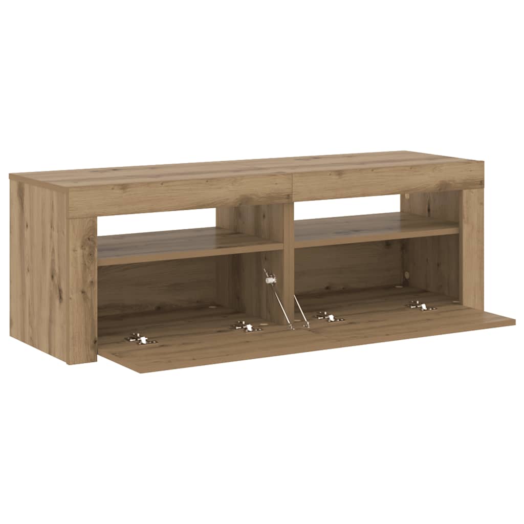 TV ormarić LED boja hrasta 120x35x40 cm konstruirano drvo
