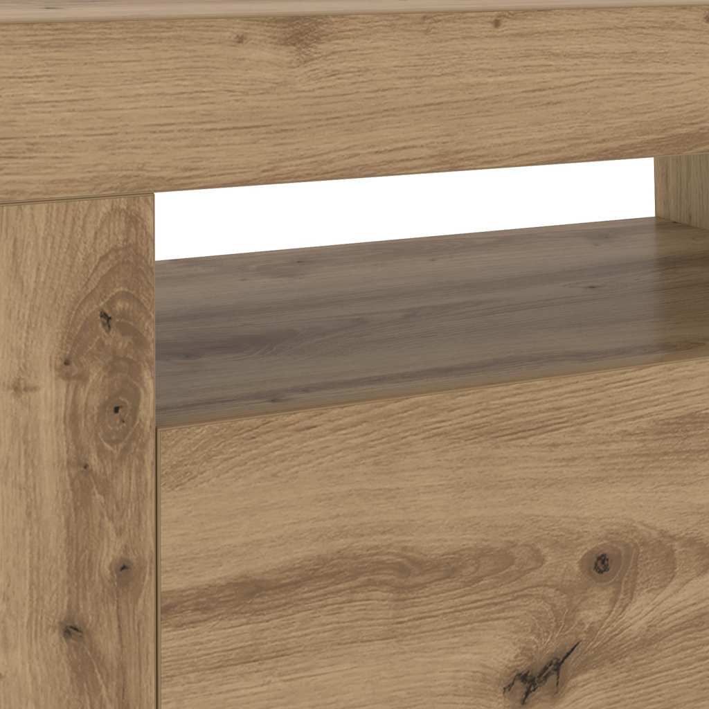 TV ormarić LED boja hrasta 120x35x40 cm konstruirano drvo