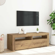 TV ormarić LED boja hrasta 120x35x40 cm konstruirano drvo