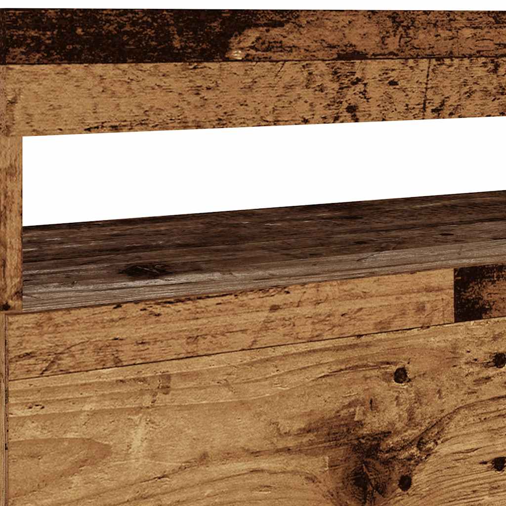 TV ormarić s LED svjetlima staro drvo 75x35x40 cm