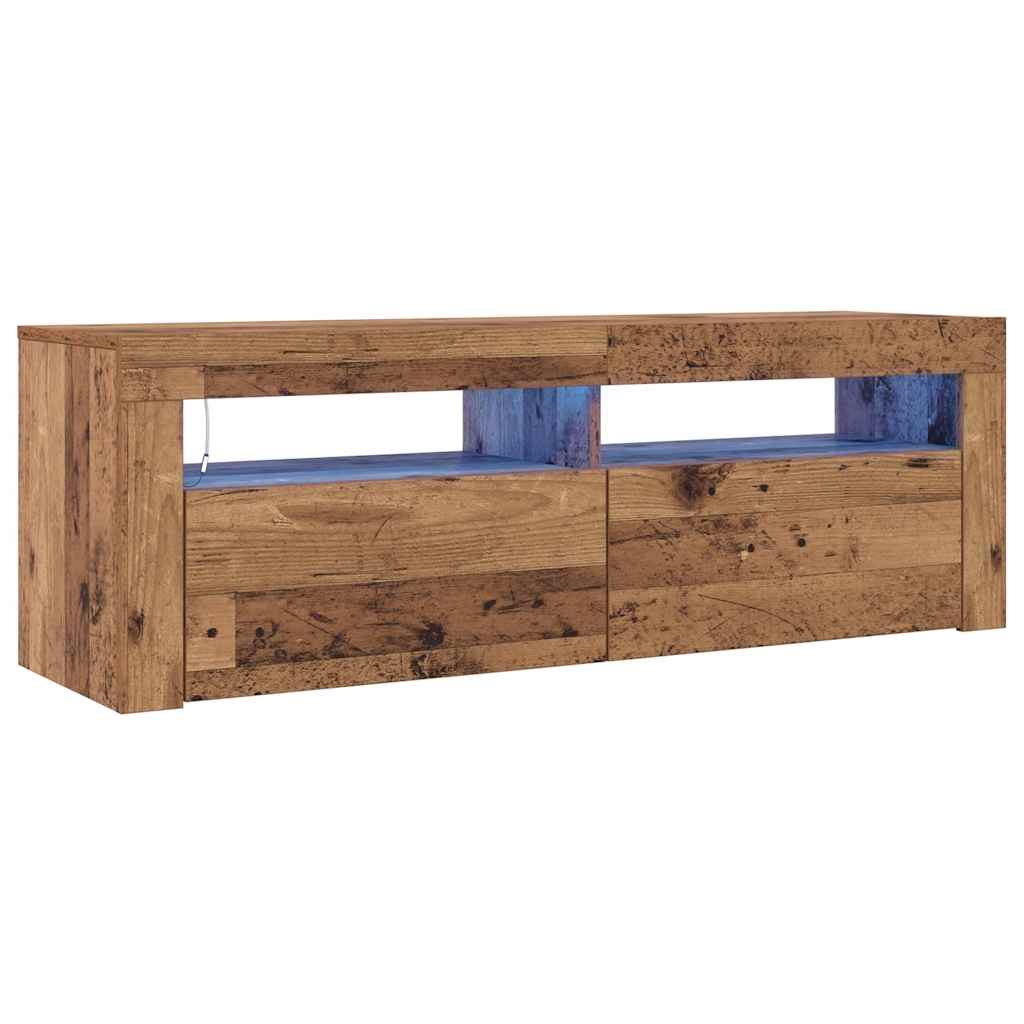 TV ormarić LED boja drva 120x35x40 cm konstruirano drvo