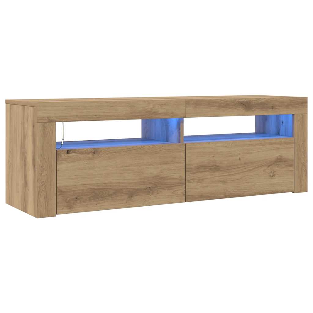 TV ormarić LED boja hrasta 120x35x40 cm konstruirano drvo