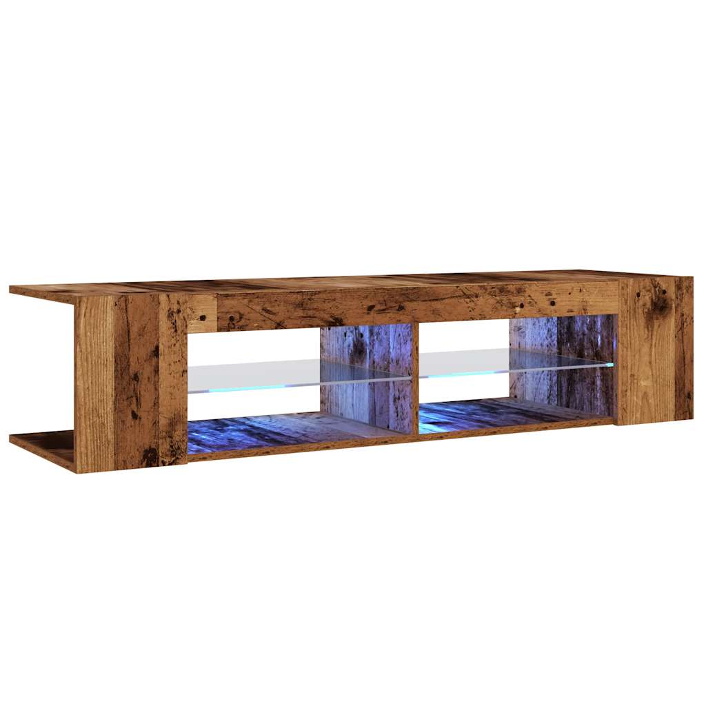 TV ormarić LED boja drva 135x39x30 cm konstruirano drvo