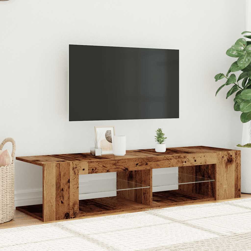 TV ormarić LED boja drva 135x39x30 cm konstruirano drvo