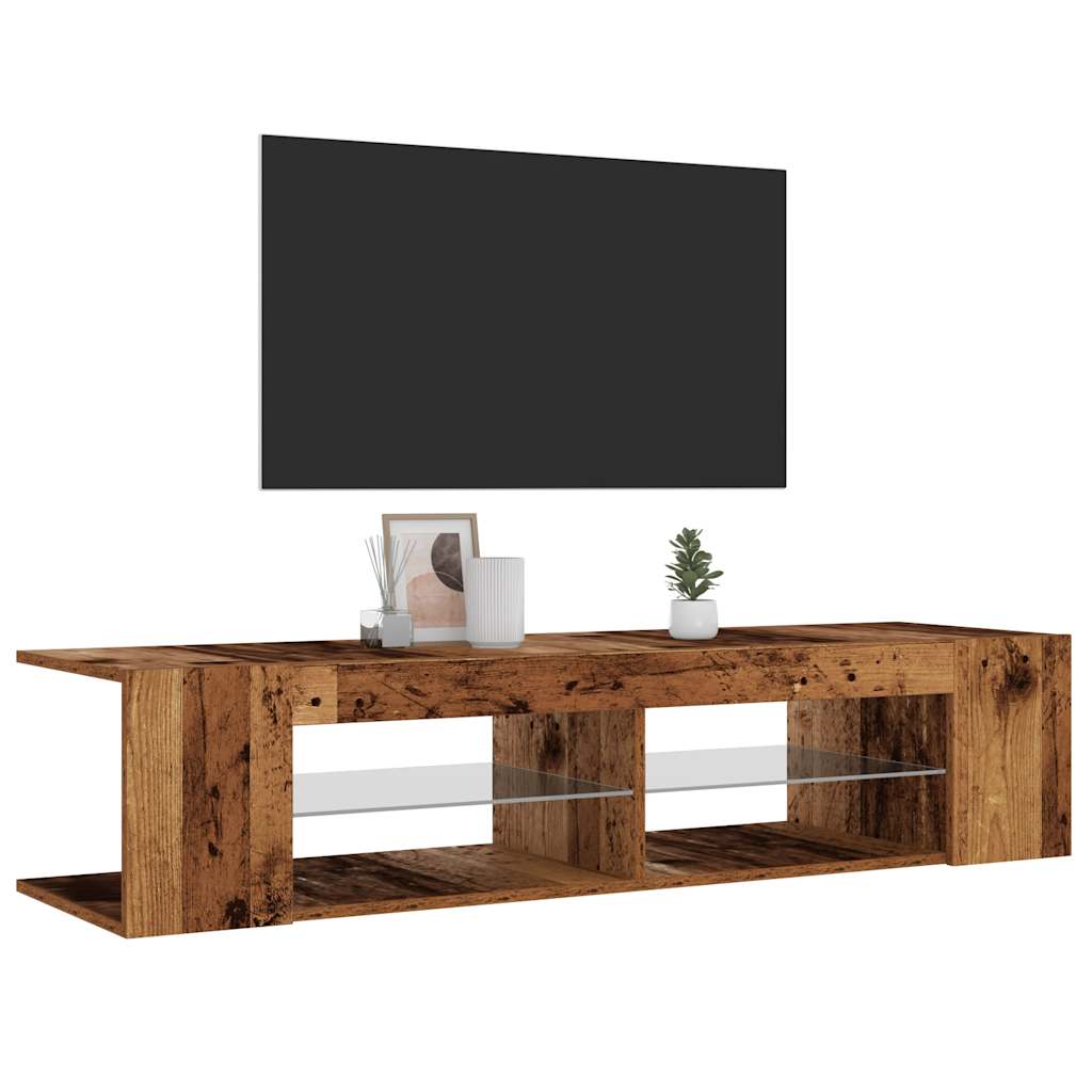 TV ormarić LED boja drva 135x39x30 cm konstruirano drvo