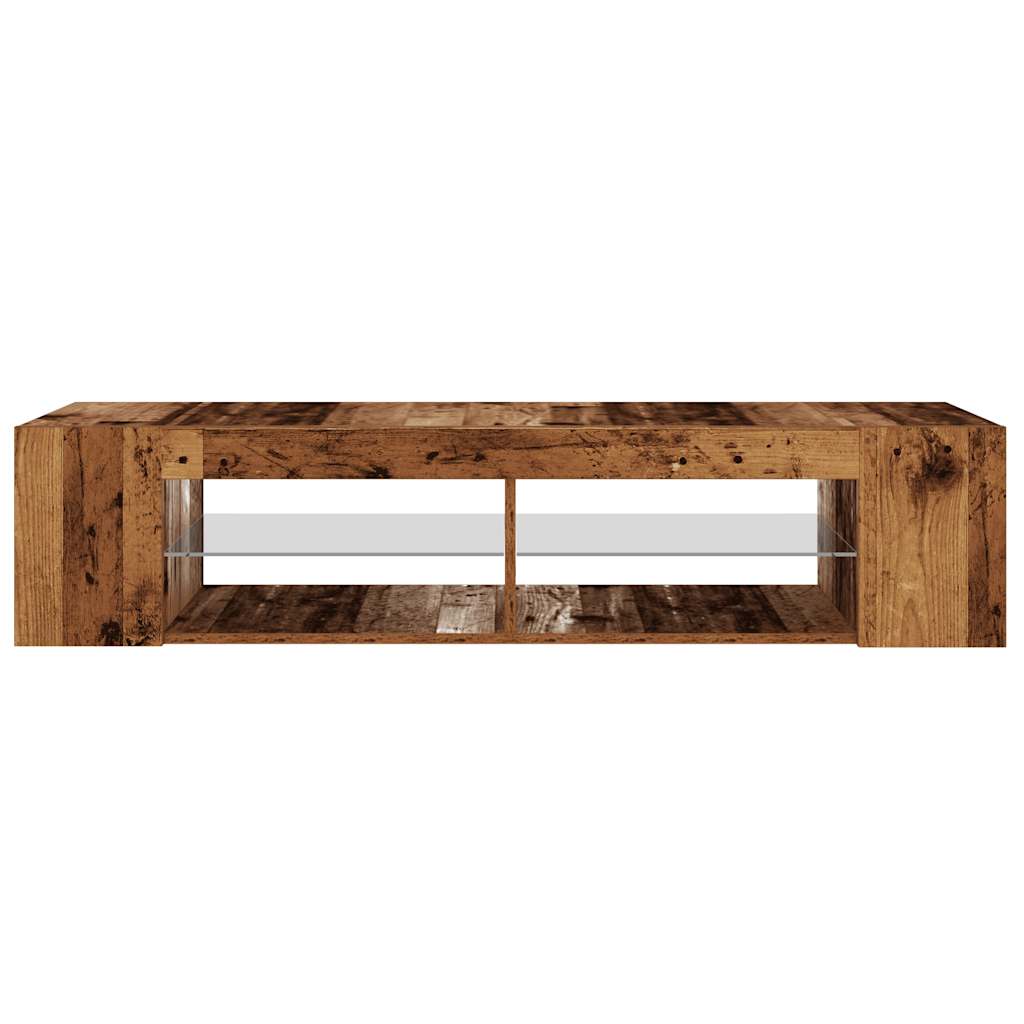 TV ormarić LED boja drva 135x39x30 cm konstruirano drvo