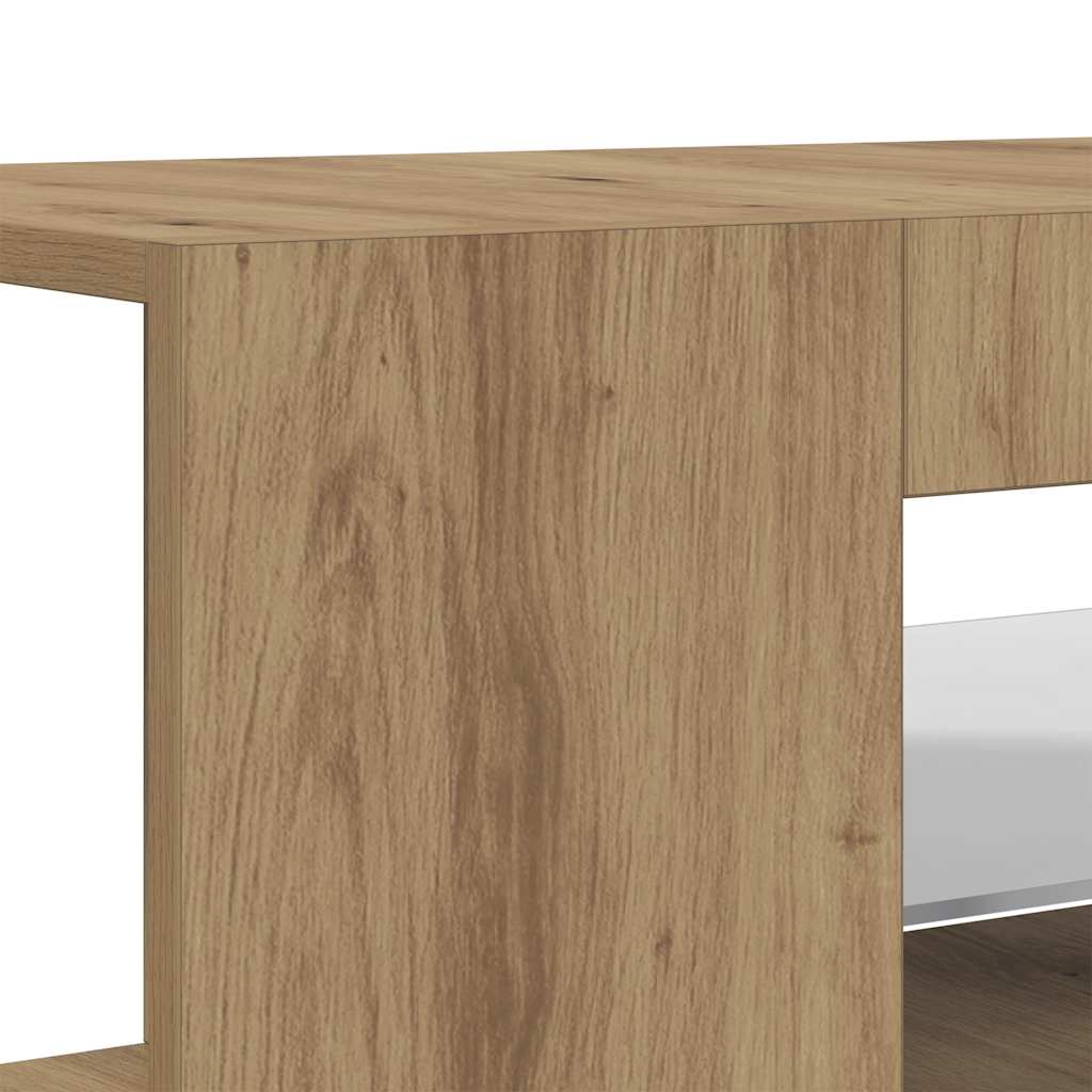 TV ormarić s LED svjetlima Artisan hrast 90x39x30 cm