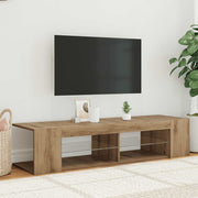 TV ormarić s LED svjetlima Artisan hrast 90x39x30 cm