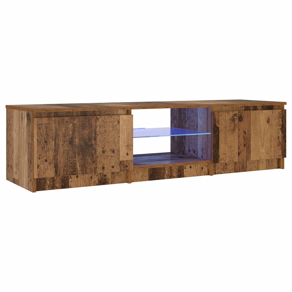 TV ormarić LED boja drva 140x40x36 cm konstruirano drvo