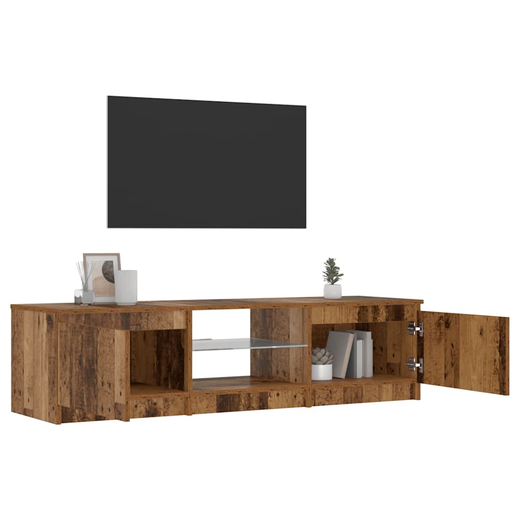 TV ormarić LED boja drva 140x40x36 cm konstruirano drvo
