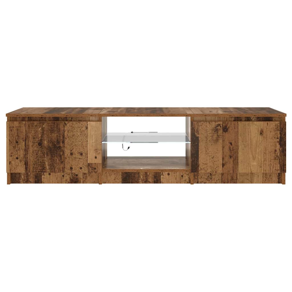 TV ormarić LED boja drva 140x40x36 cm konstruirano drvo
