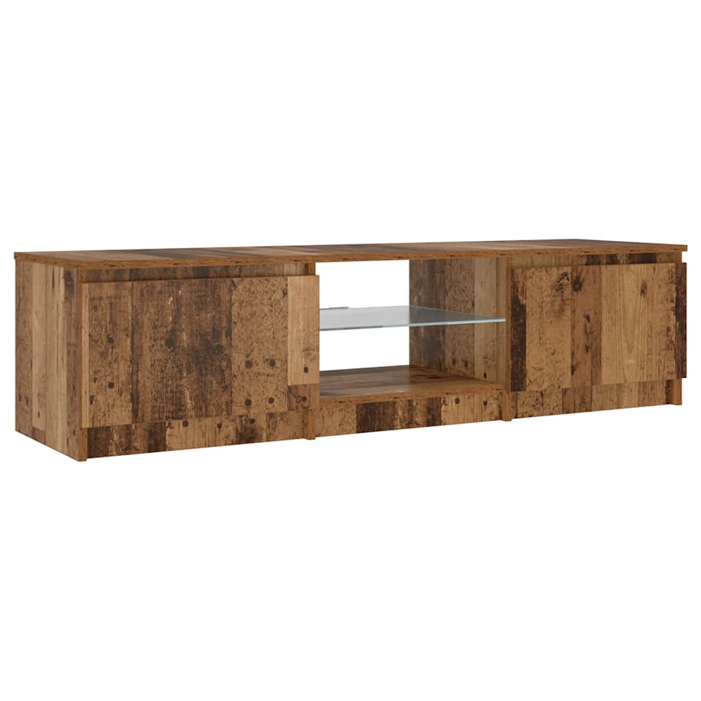 TV ormarić LED boja drva 140x40x36 cm konstruirano drvo