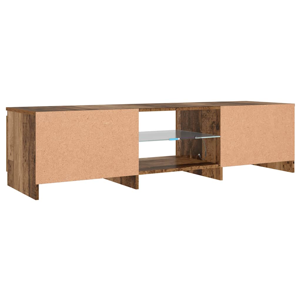 TV ormarić LED boja drva 140x40x36 cm konstruirano drvo