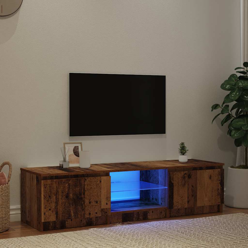 TV ormarić LED boja drva 140x40x36 cm konstruirano drvo