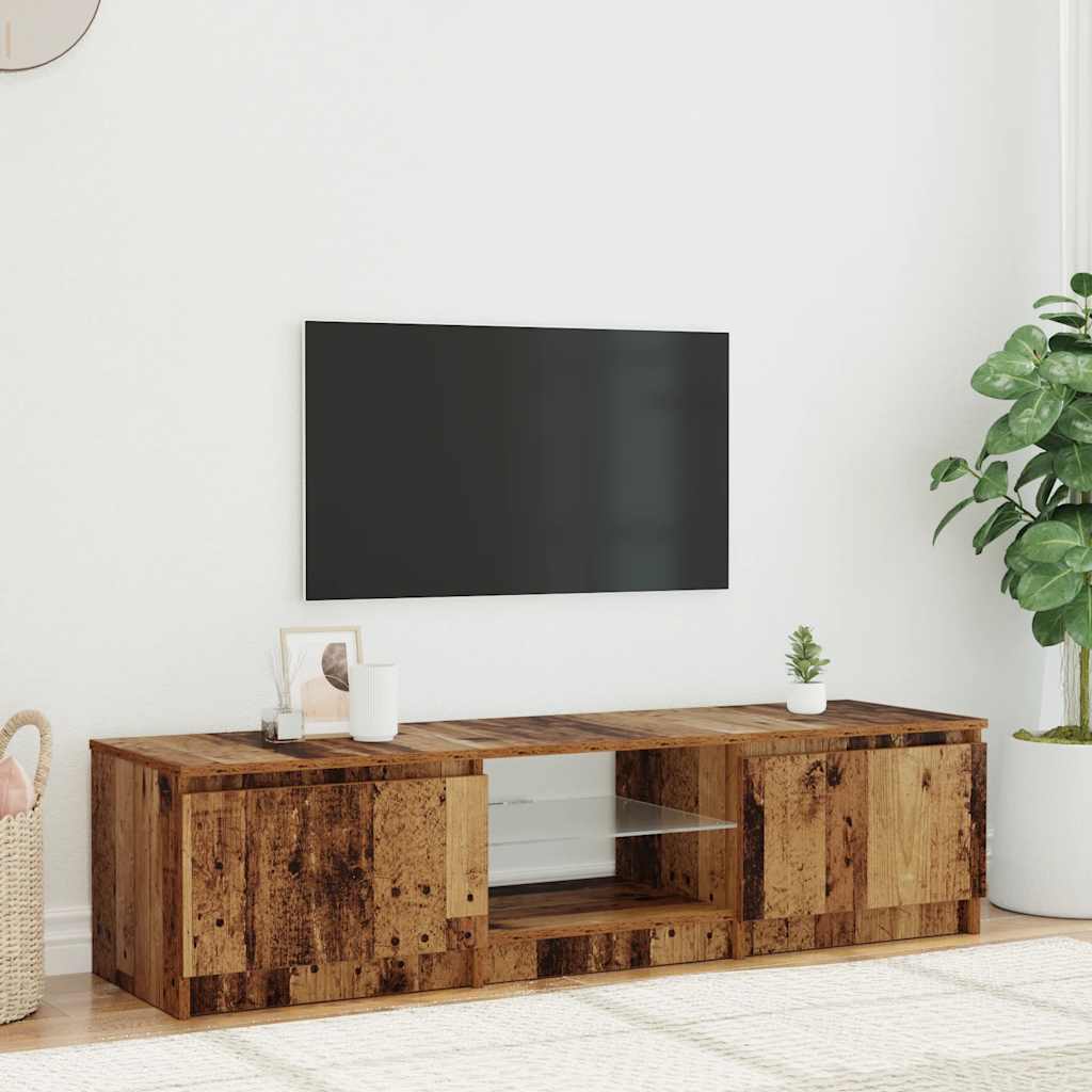TV ormarić LED boja drva 140x40x36 cm konstruirano drvo