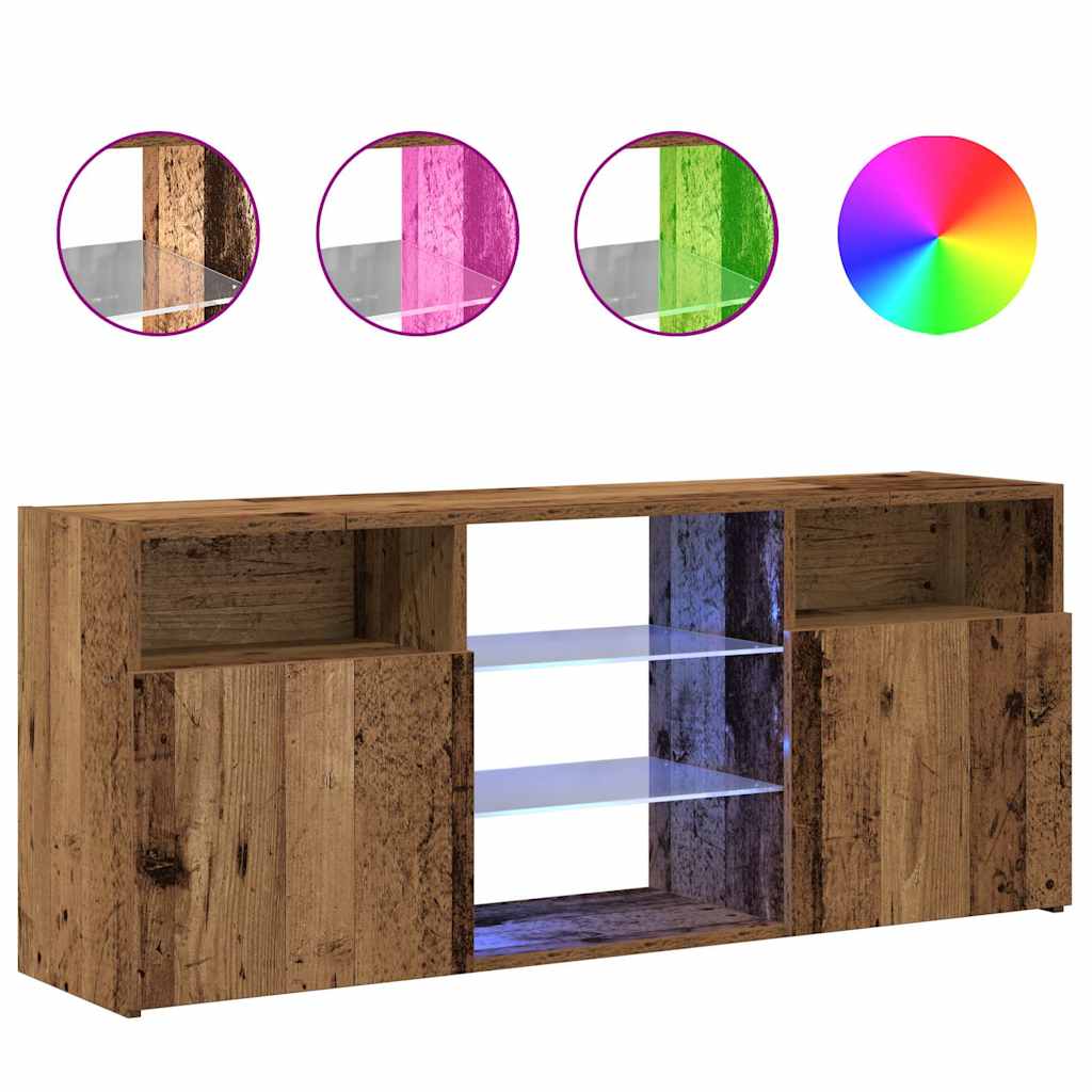 TV ormarić LED boja drva 120x30x50 cm konstruirano drvo
