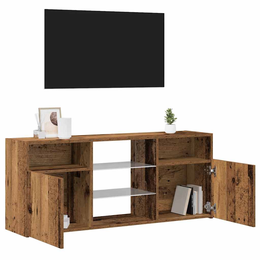 TV ormarić LED boja drva 120x30x50 cm konstruirano drvo