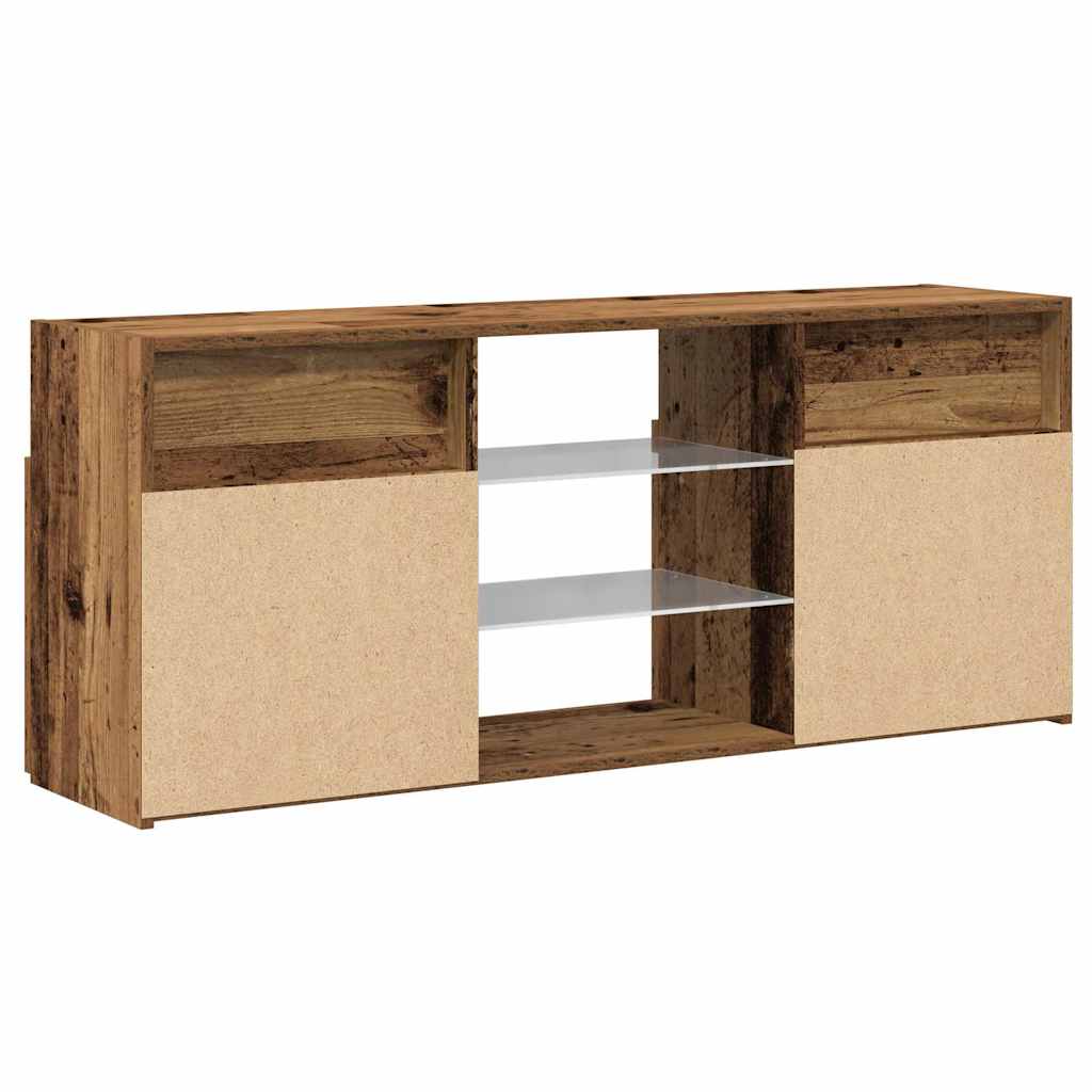 TV ormarić LED boja drva 120x30x50 cm konstruirano drvo