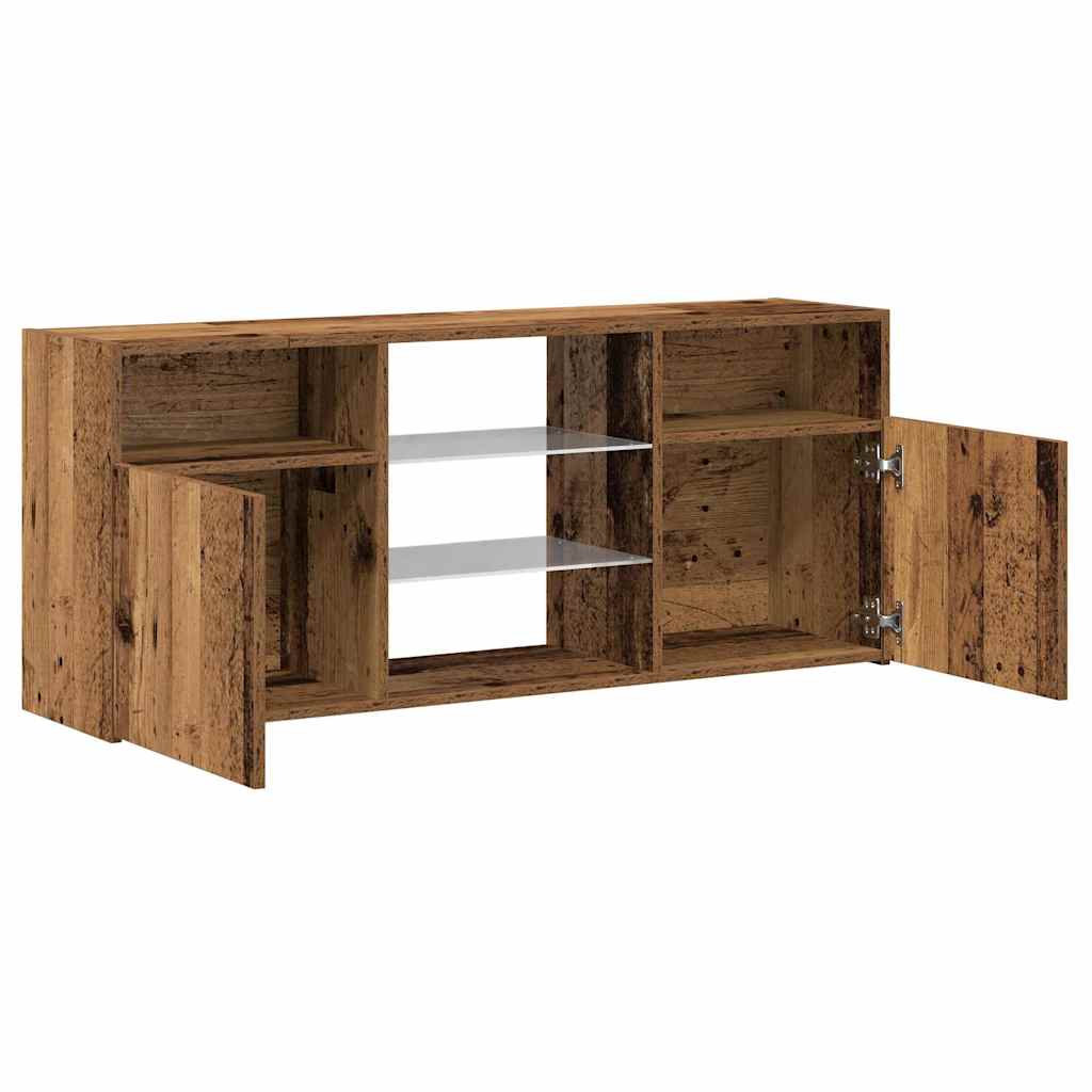 TV ormarić LED boja drva 120x30x50 cm konstruirano drvo