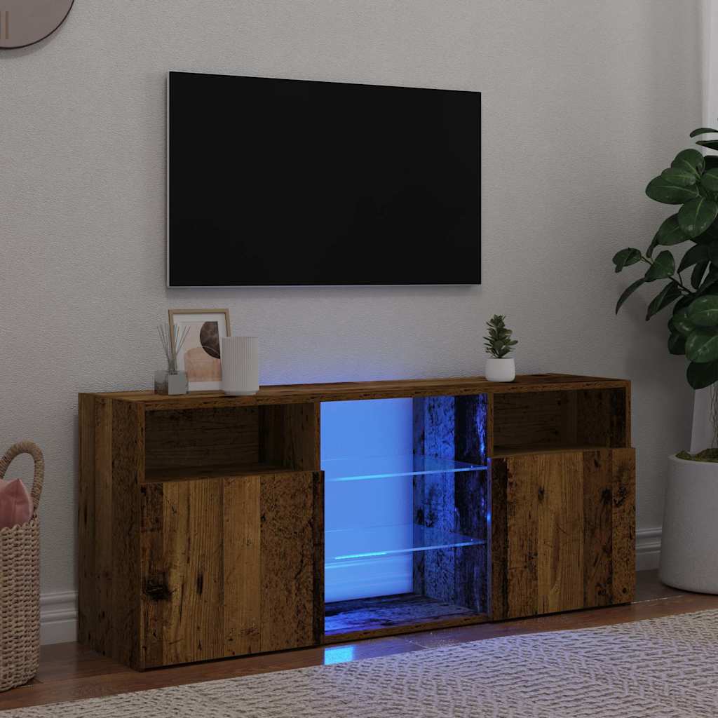 TV ormarić LED boja drva 120x30x50 cm konstruirano drvo