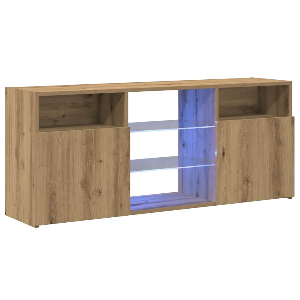 TV ormarić LED boja hrasta 120x30x50 cm konstruirano drvo