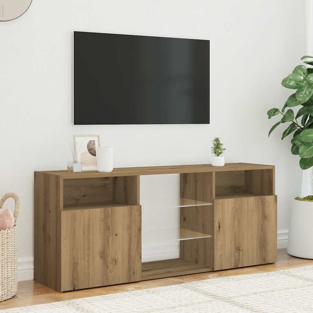 TV ormarić LED boja hrasta 120x30x50 cm konstruirano drvo