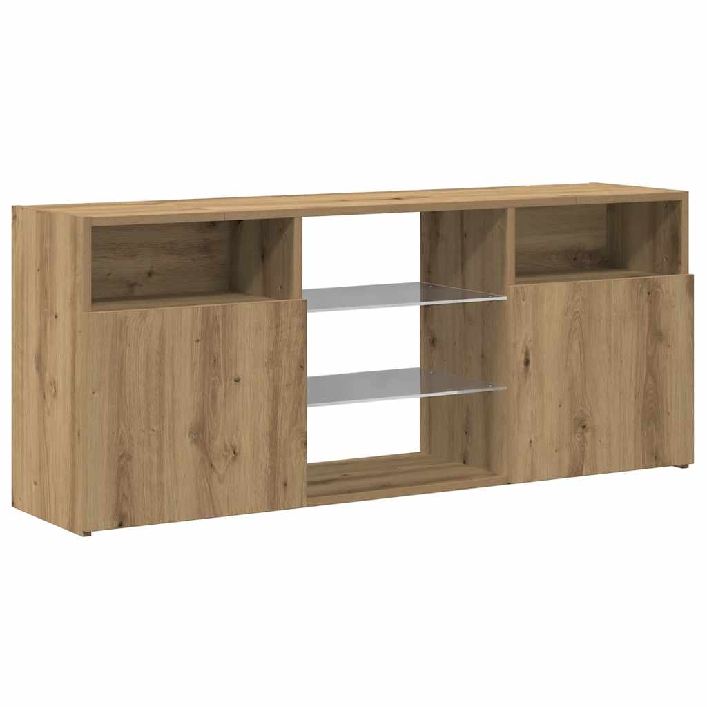 TV ormarić LED boja hrasta 120x30x50 cm konstruirano drvo