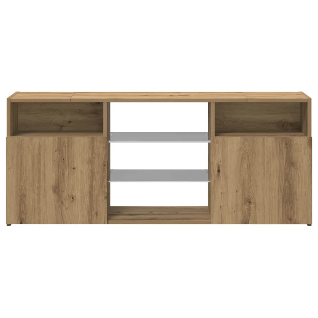 TV ormarić LED boja hrasta 120x30x50 cm konstruirano drvo