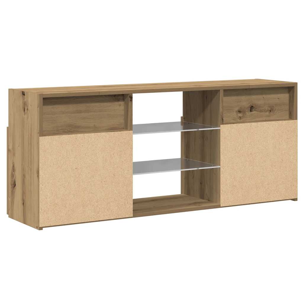 TV ormarić LED boja hrasta 120x30x50 cm konstruirano drvo