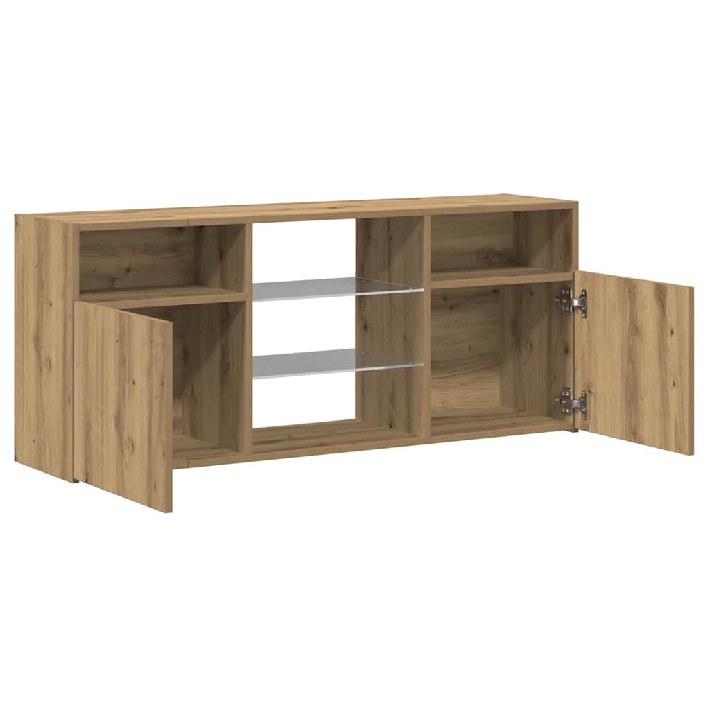 TV ormarić LED boja hrasta 120x30x50 cm konstruirano drvo