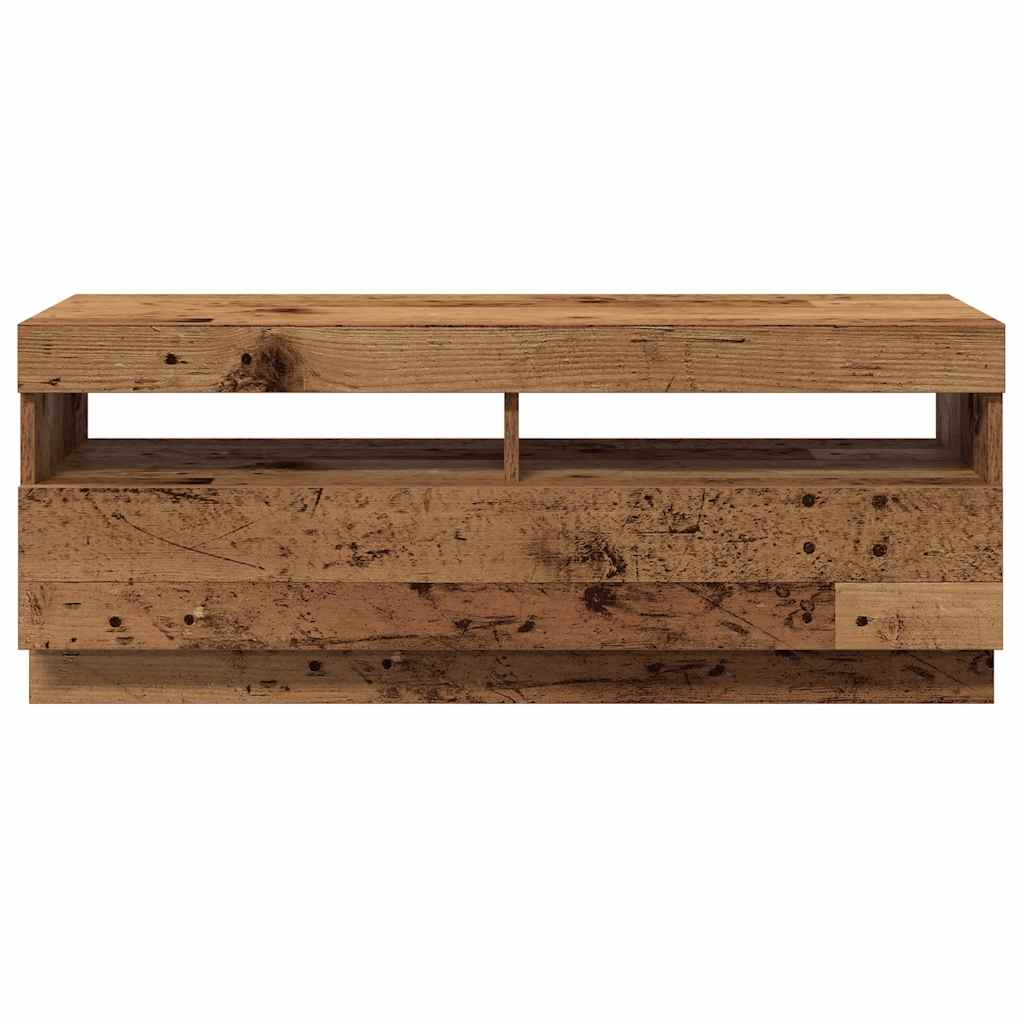 TV ormarić LED boja drva 100x35x40 cm konstruirano drvo