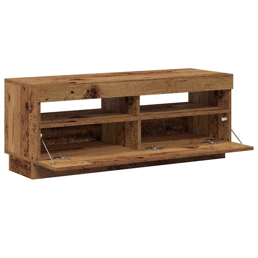 TV ormarić LED boja drva 100x35x40 cm konstruirano drvo