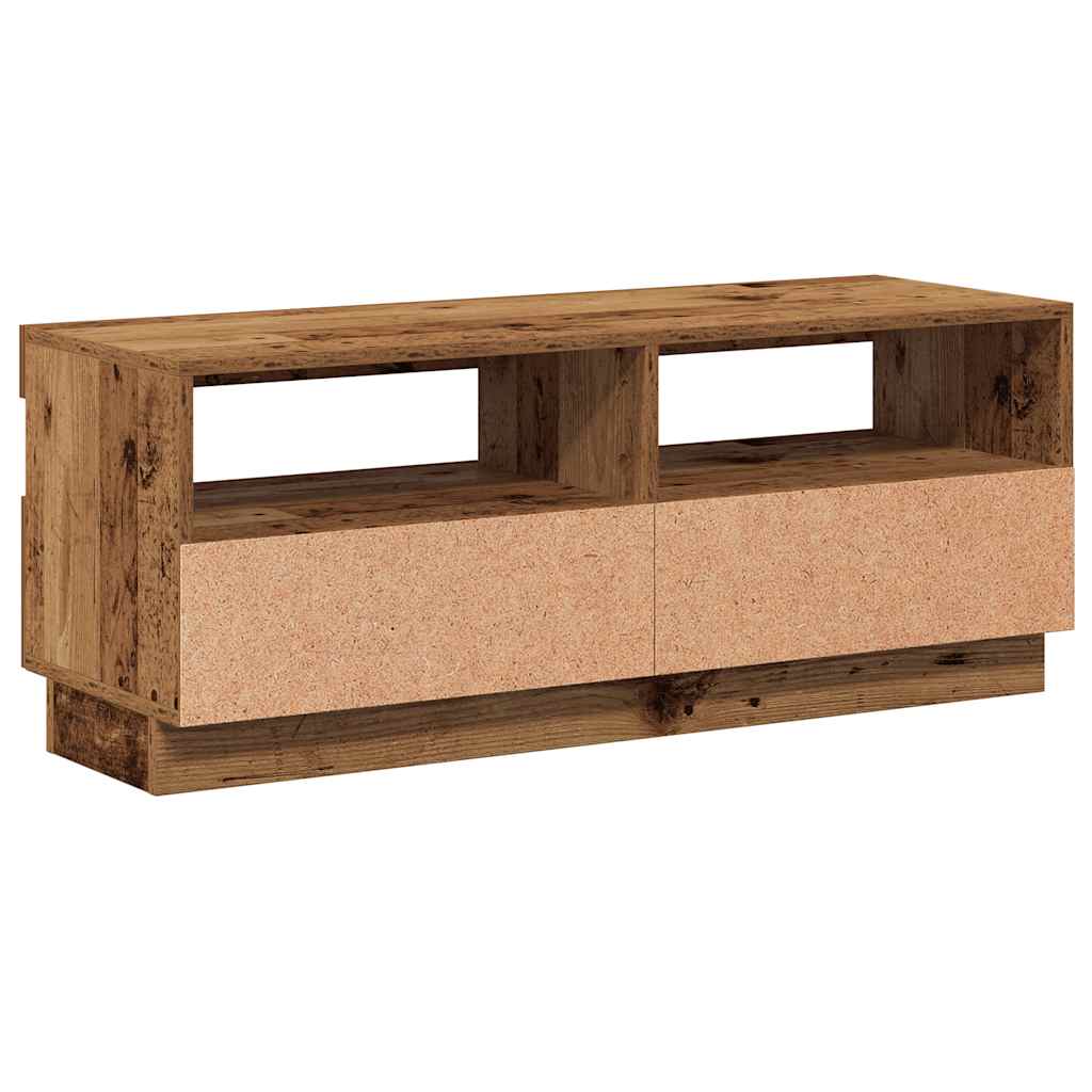 TV ormarić LED boja drva 100x35x40 cm konstruirano drvo
