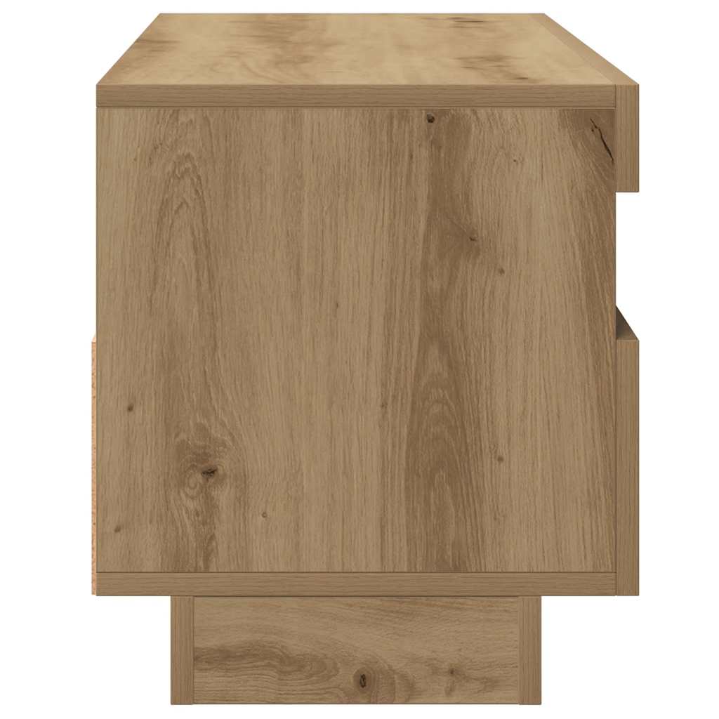 TV ormarić s LED svjetlima umjetnički hrast 100x35x40 cm