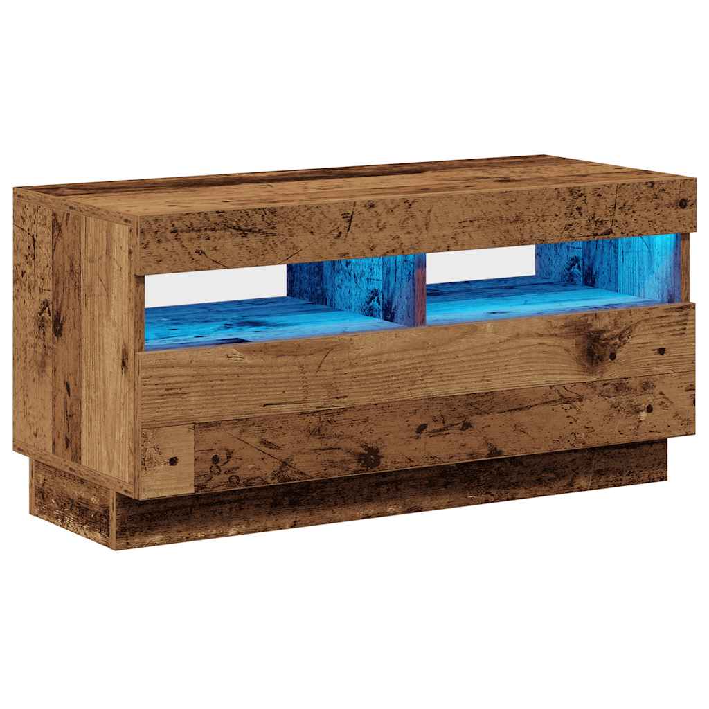 TV ormarić LED boja staro drvo 80x35x40 cm konstruirano drvo