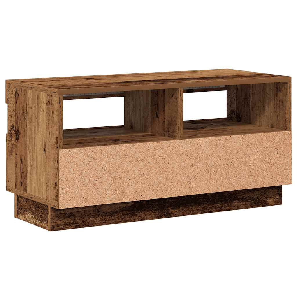 TV ormarić LED boja staro drvo 80x35x40 cm konstruirano drvo