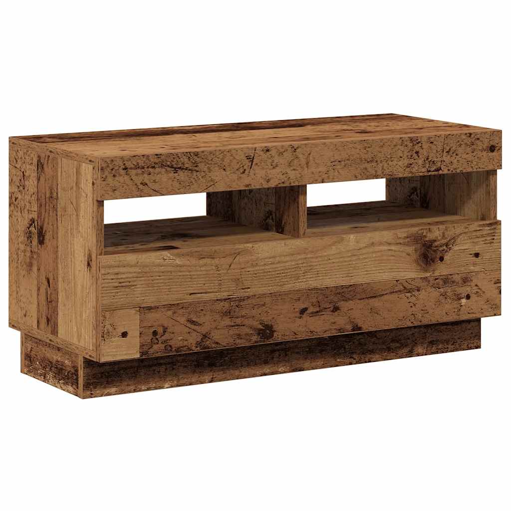 TV ormarić LED boja staro drvo 80x35x40 cm konstruirano drvo