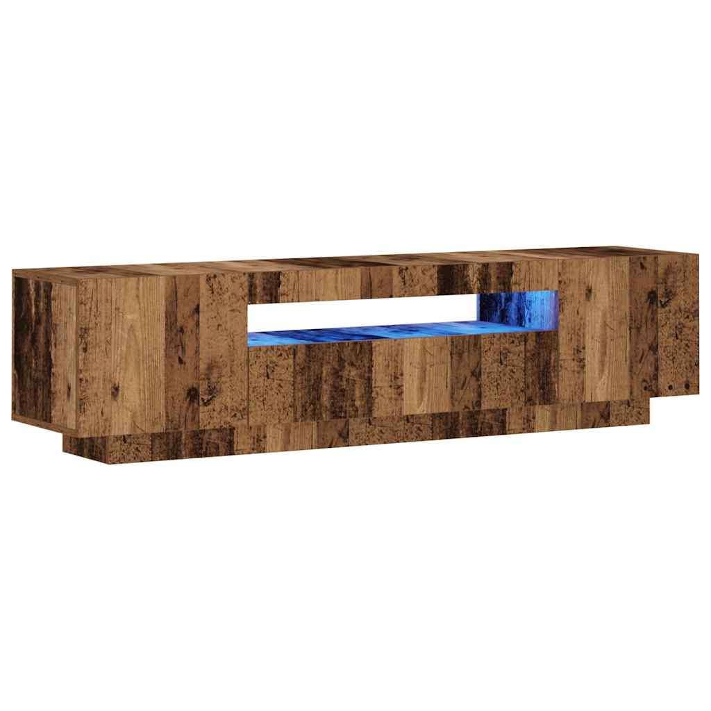TV ormarić LED boja drva 160x35x40 cm konstruirano drvo