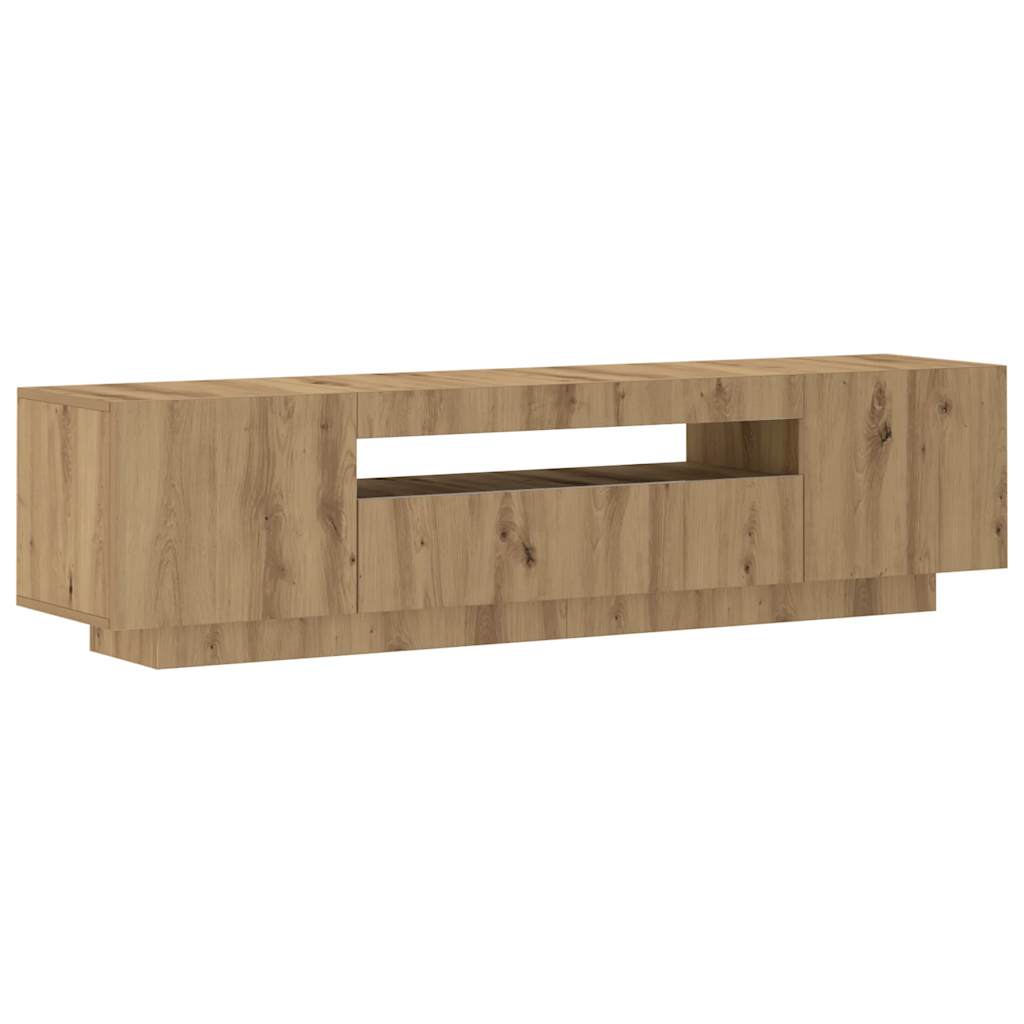 TV ormarić LED boja hrasta 160x35x40 cm konstruirano drvo