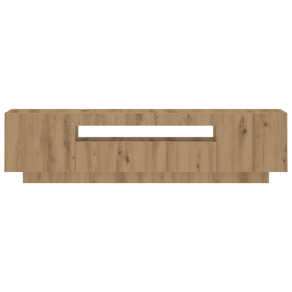 TV ormarić LED boja hrasta 160x35x40 cm konstruirano drvo
