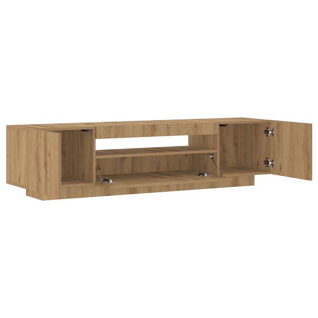 TV ormarić LED boja hrasta 160x35x40 cm konstruirano drvo
