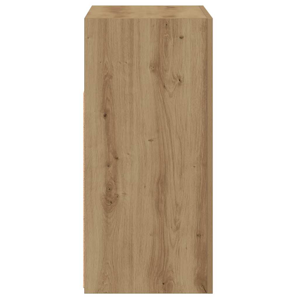 Komoda s LED svjetlima boja hrasta 80x35x75cm konstruirano drvo