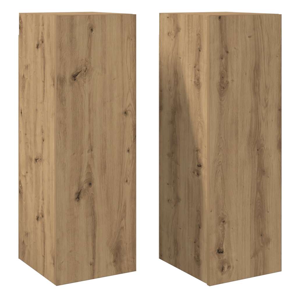 2-dijelni TV ormarić Artisan hrast 30,5x30x90 cm izrađeno drvo